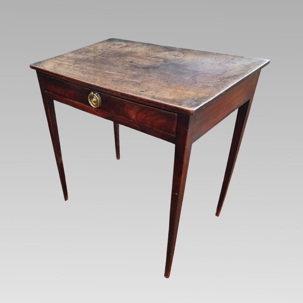 Charming Antique Georgian Mahogany Hall Side Console Writing Table w/ Drawer View II