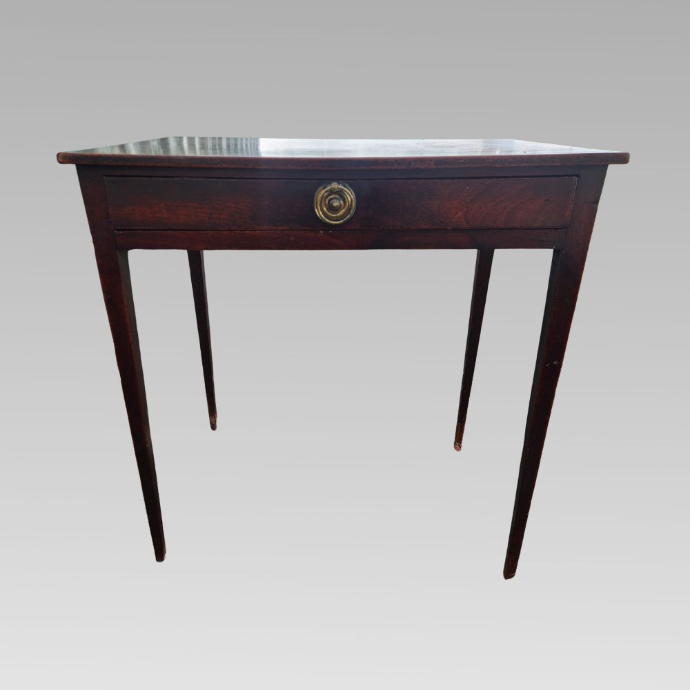 Charming Antique Georgian Mahogany Hall Side Console Writing Table w/ Drawer View III