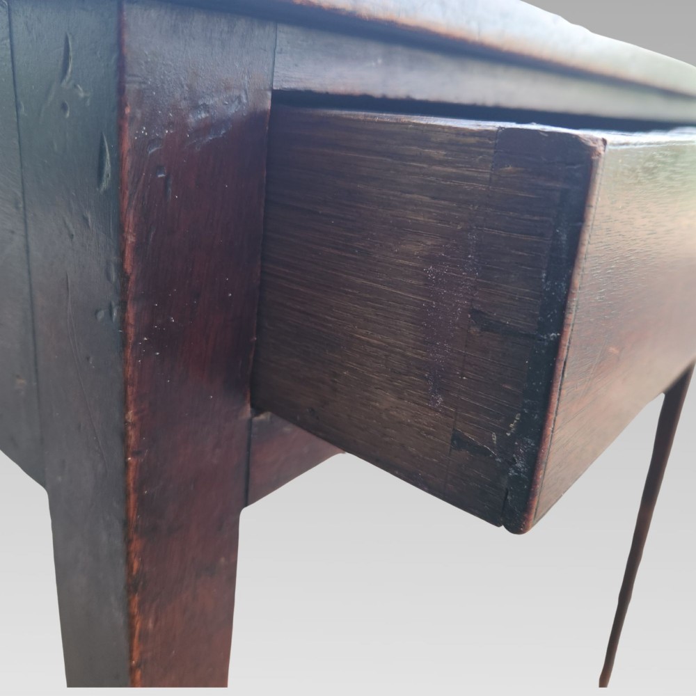 Charming Antique Georgian Mahogany Hall Side Console Writing Table w/ Drawer View IV