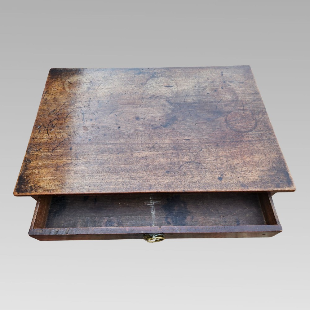 Charming Antique Georgian Mahogany Hall Side Console Writing Table w/ Drawer View V