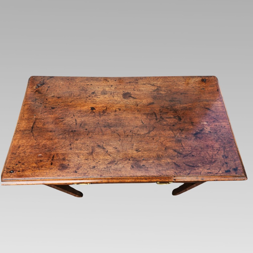 Fabulous Antique George III Mahogany 3 Drawer Hall Side Console Table, Georgian View III