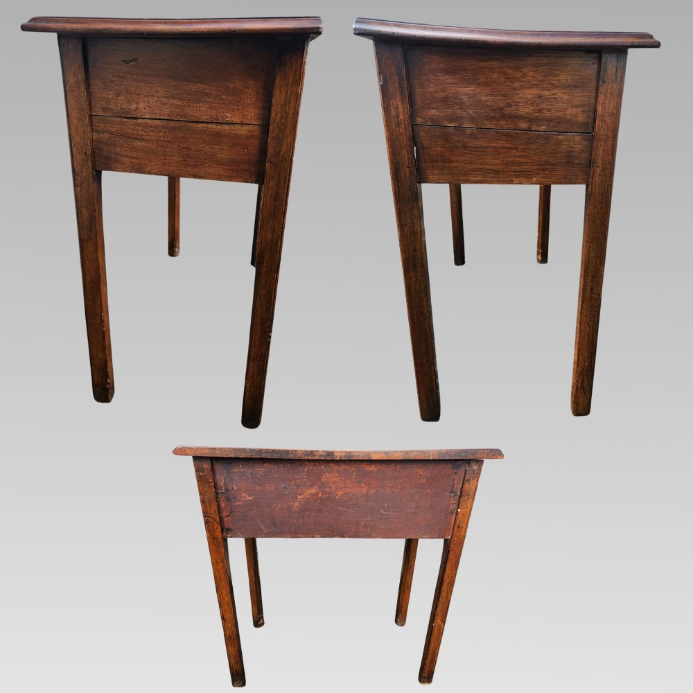 Fabulous Antique George III Mahogany 3 Drawer Hall Side Console Table, Georgian View IV
