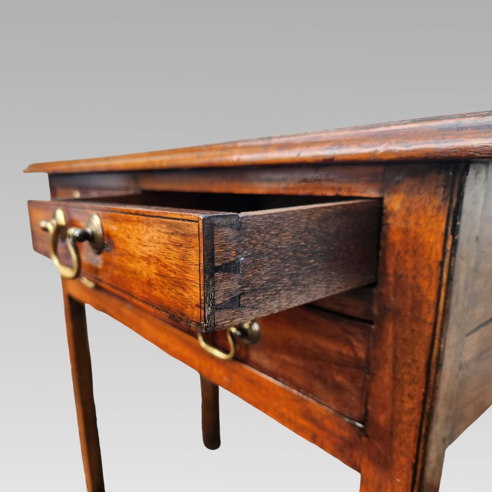 Fabulous Antique George III Mahogany 3 Drawer Hall Side Console Table, Georgian View V