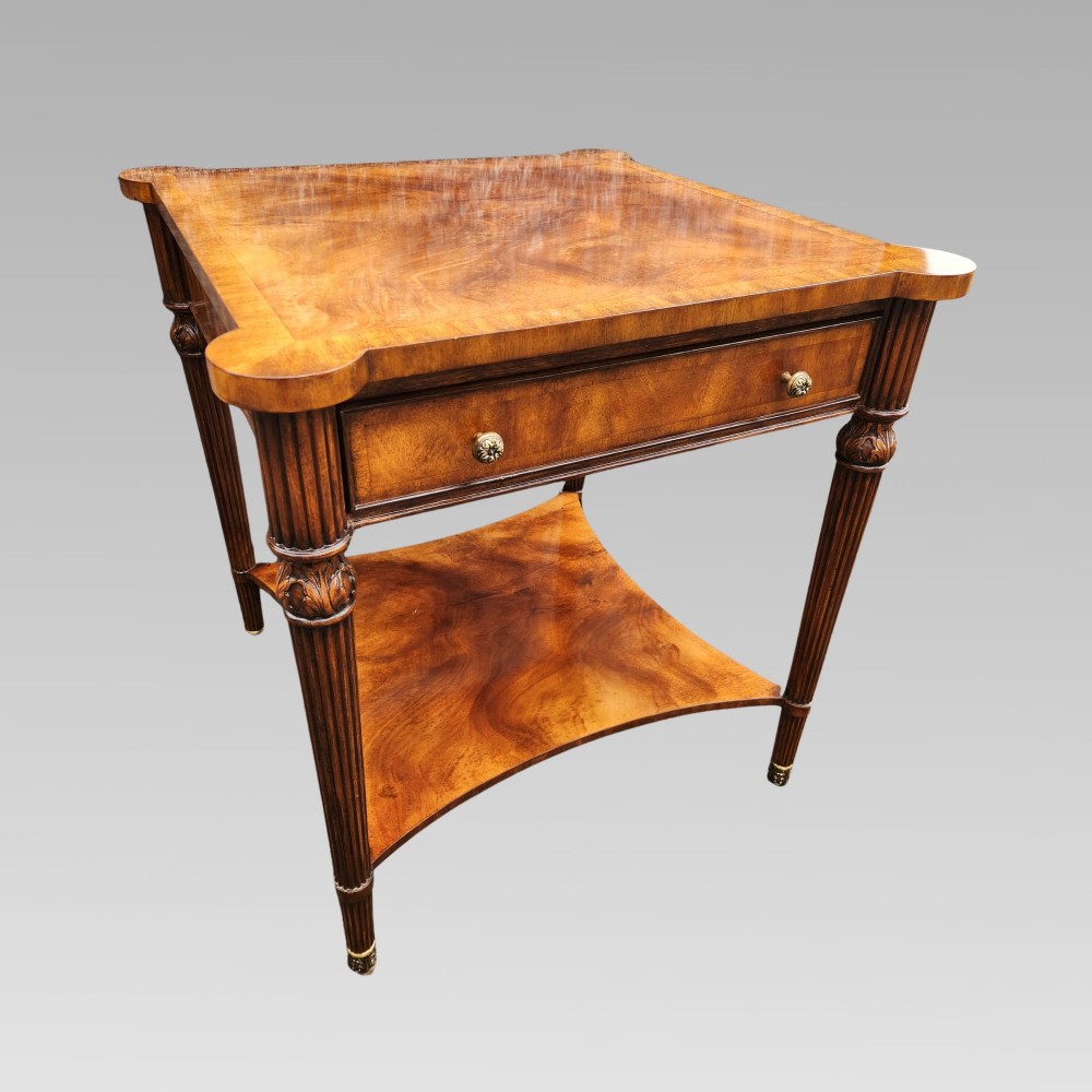 Original Quality Vintage Walnut & Mahogany Crossbanded Lamp Coffee Games Table