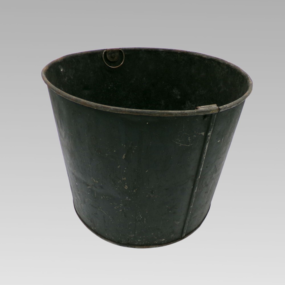 Quality Large Antique Riveted Polished Copper & Brass Coal Fireplace Log Bucket View VII