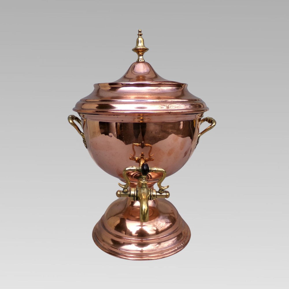 Stunning Antique 19 Century Polished Copper & Brass Samovar, Kitchenalia