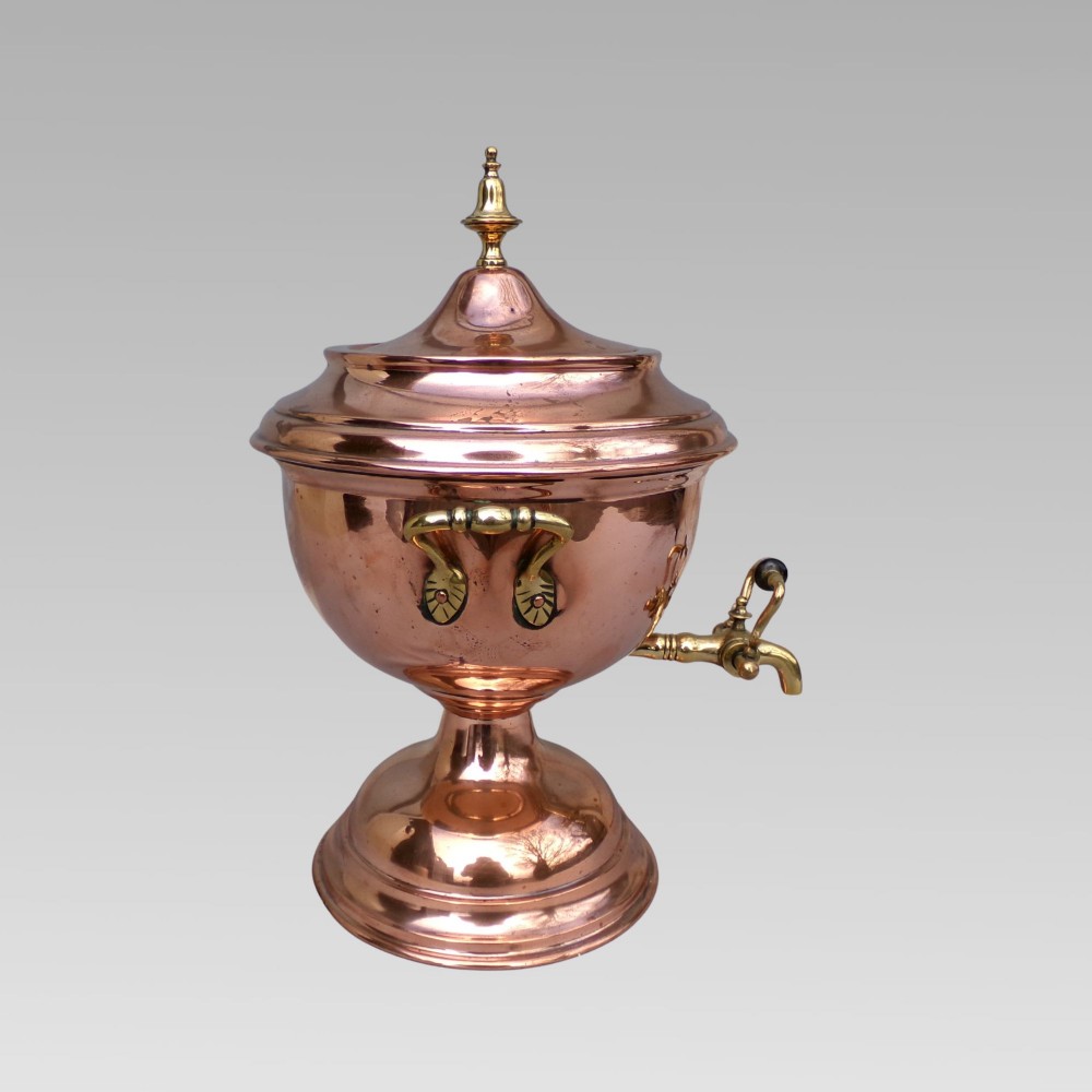 Stunning Antique 19 Century Polished Copper & Brass Samovar, Kitchenalia View II