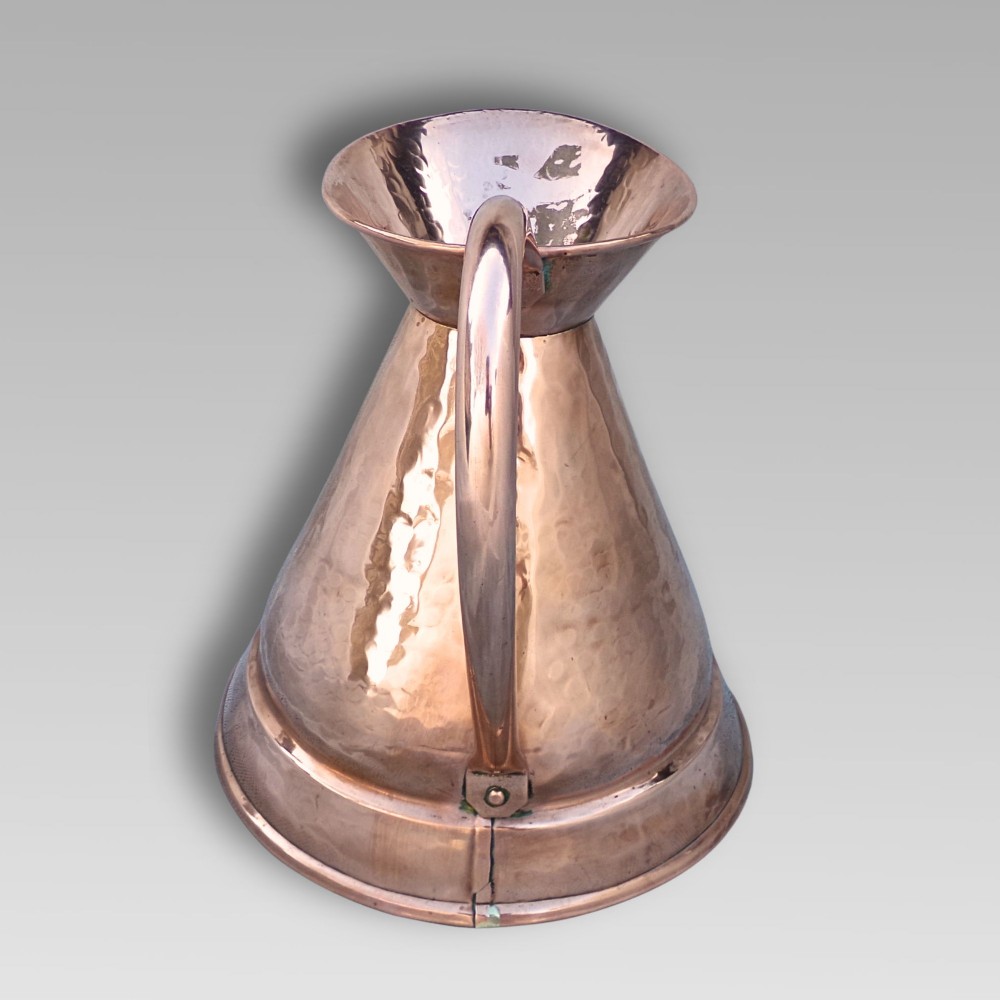 Fabulous Large Decorative Polished Copper Antique Haystack Measuring Jug Ale View IV