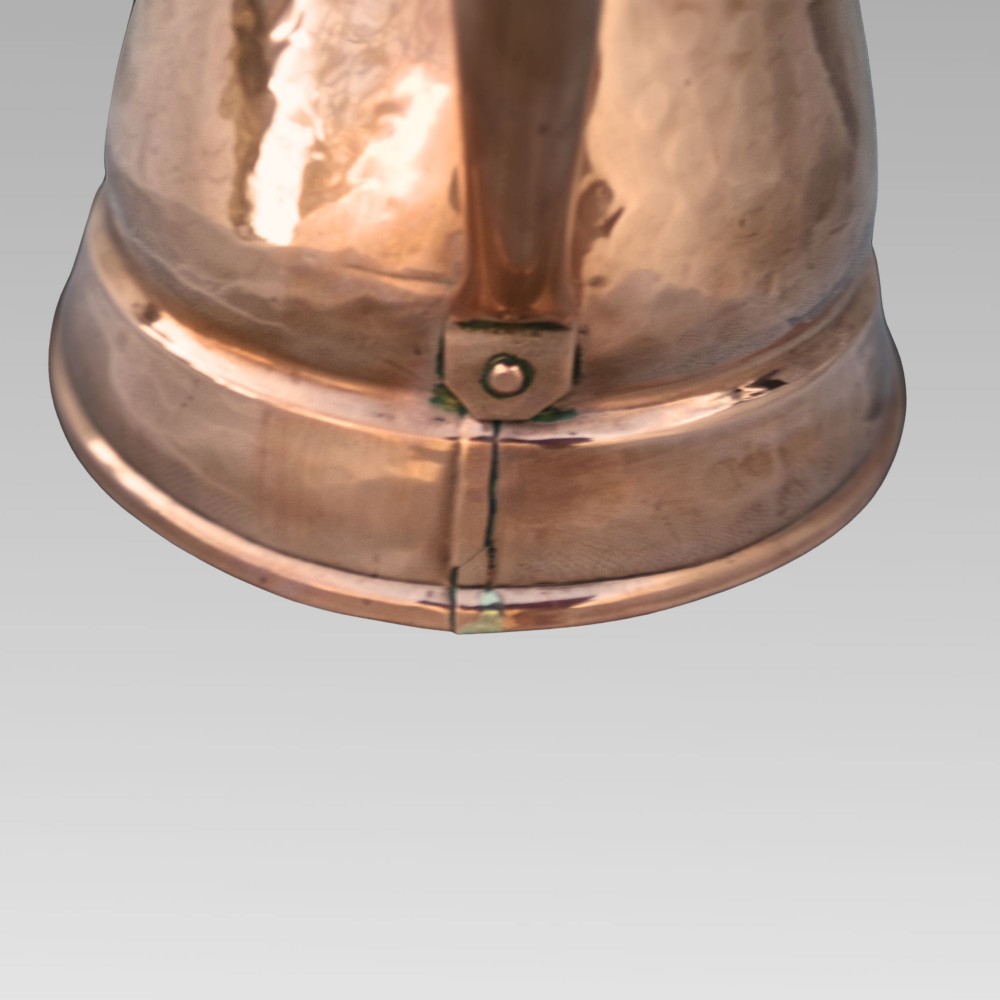 Fabulous Large Decorative Polished Copper Antique Haystack Measuring Jug Ale View V