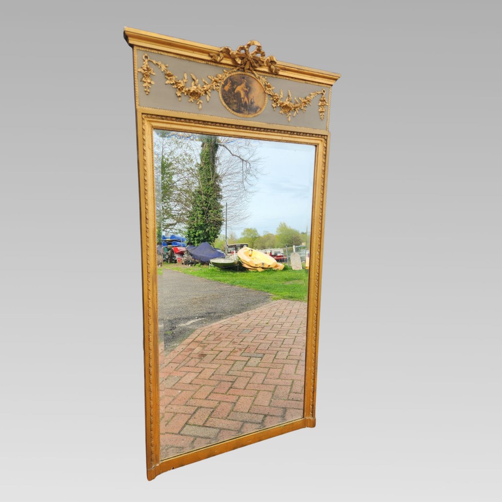 Huge Gold Gilt Continental Overmantle Wall Mirror, 1710mm Antique Vintage 1930s
