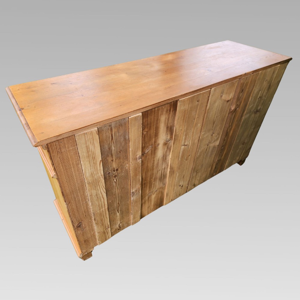 Exceptional Quality Antique Pitched Pine Kitchen Dresser Sideboard View IX