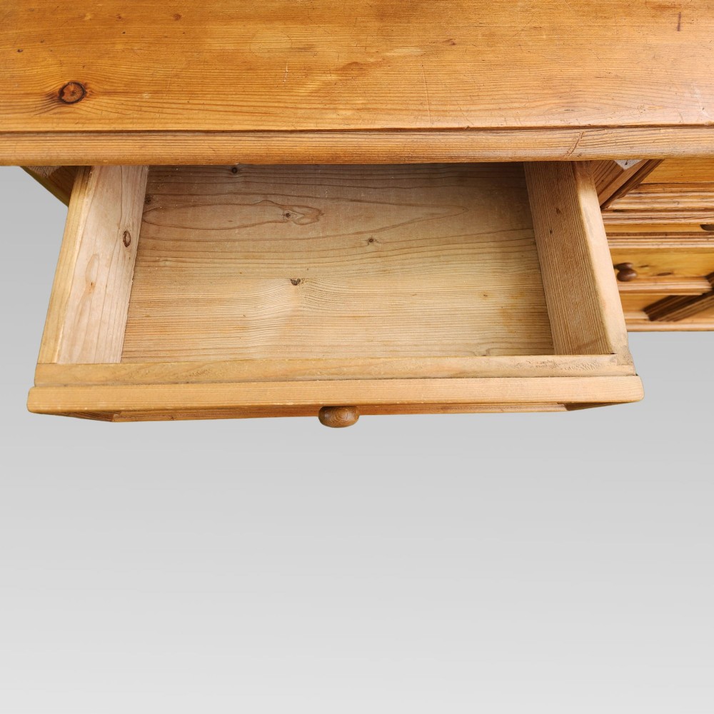 Exceptional Quality Antique Pitched Pine Kitchen Dresser Sideboard View XI