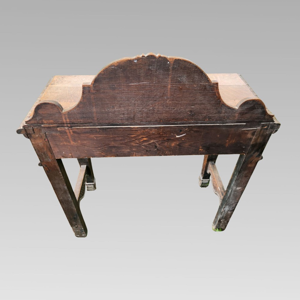 Stunning Antique Victorian Carved Oak Green Man Hall Side Console Table View VII