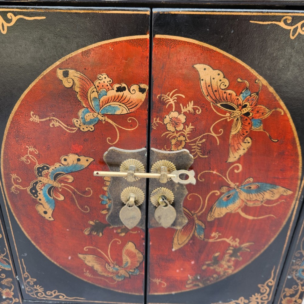 Fabulous Chinese Oriental Chinoiserie Bedside Storage Cabinet Cupboard View V