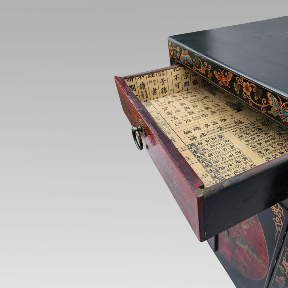 Fabulous Chinese Oriental Chinoiserie Bedside Storage Cabinet Cupboard View VII