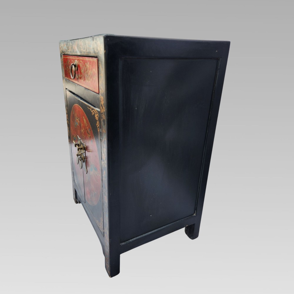Fabulous Chinese Oriental Chinoiserie Bedside Storage Cabinet Cupboard View VIII