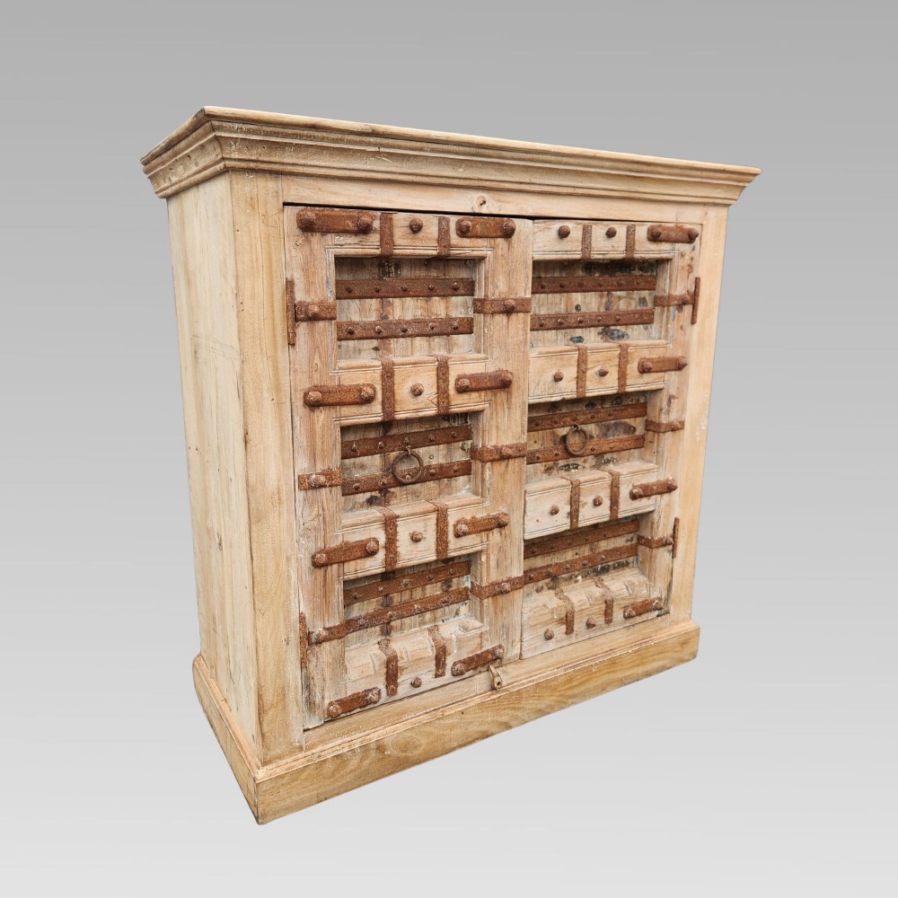 Fabulous Unique High Quality Antique Indian Reclaimed Teak Storage Cupboard