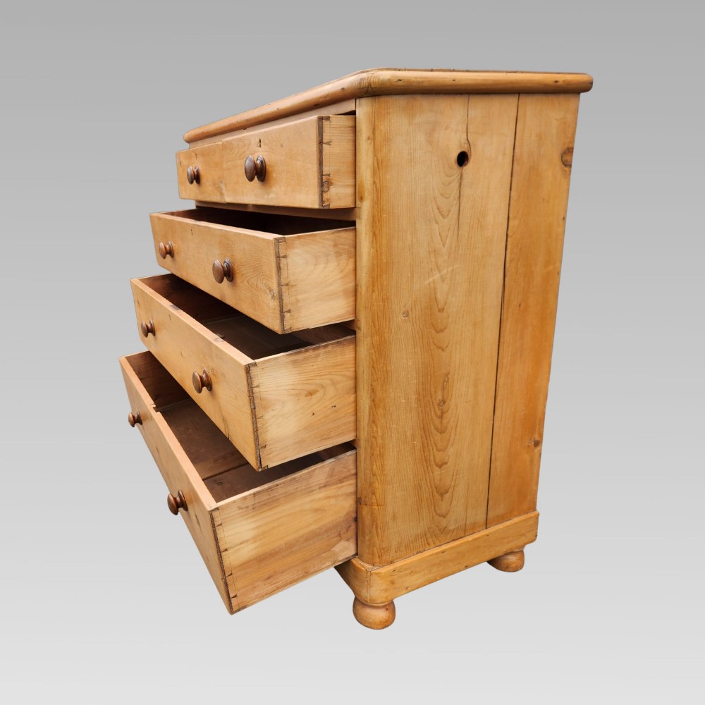 Exceptional Antique 19th Century Victorian Pine Chest of Drawers View VI