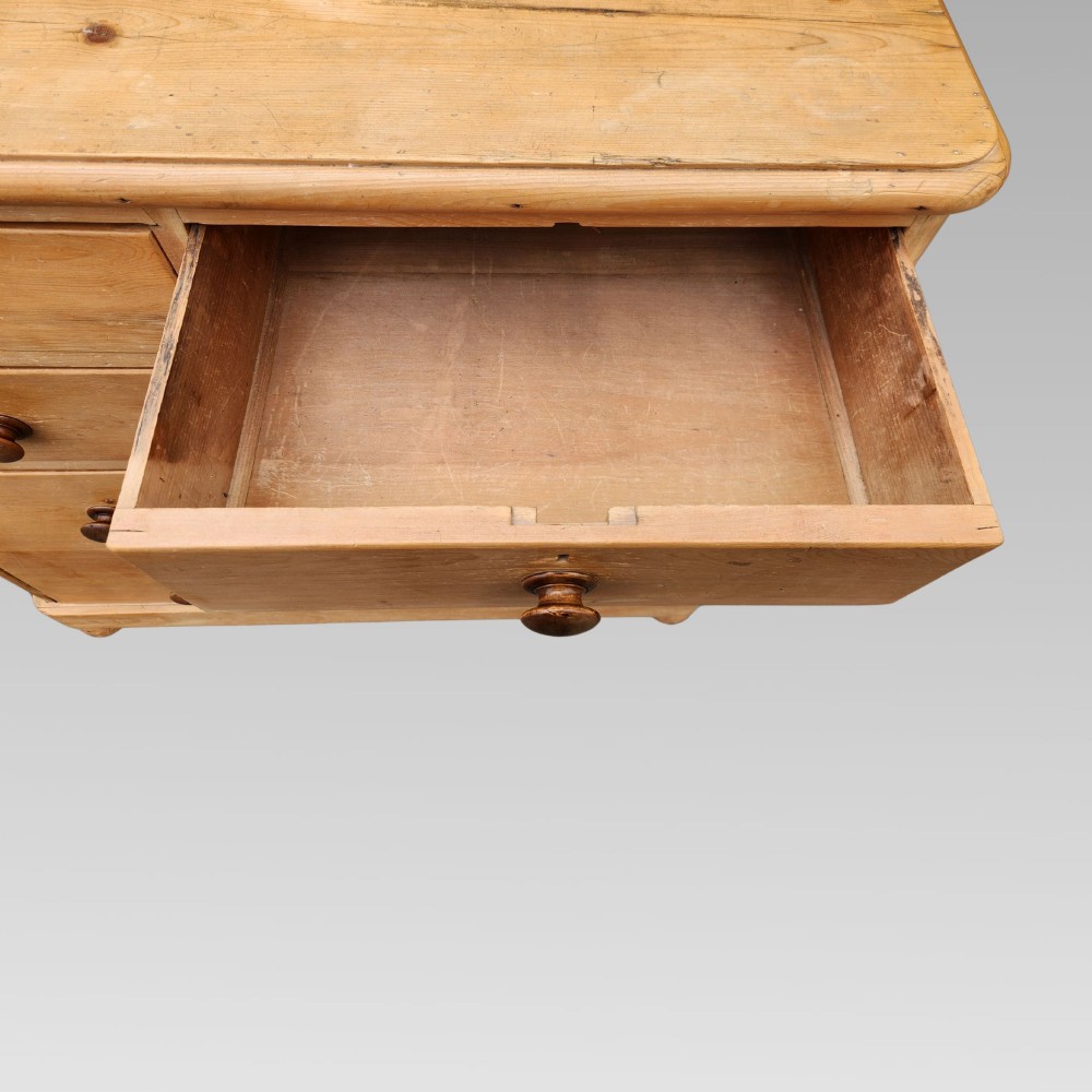 Exceptional Antique 19th Century Victorian Pine Chest of Drawers View VII