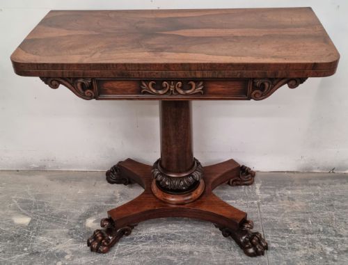 A William IV Rosewood Card Table.