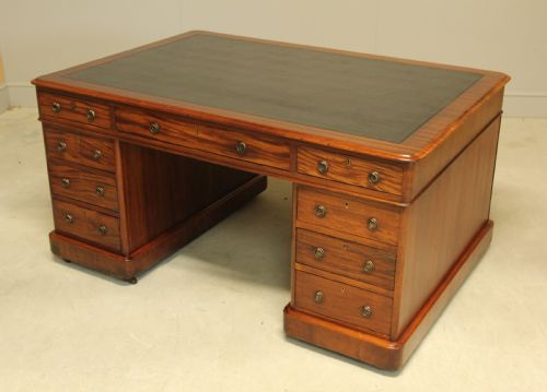 fig 1. A Victorian mahogany partners desk