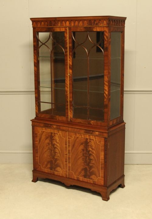 fig 2. An early 20th-century mahogany glazed display cabinet.