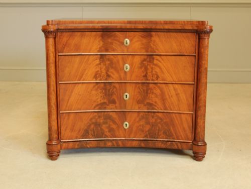 fig 2. Elegant 19th-Century Swedish concave Mahogany Chest of Drawers