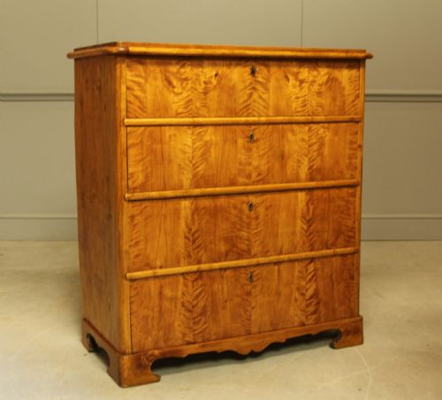 A 19th Century Swedish Birch Chest of Drawers