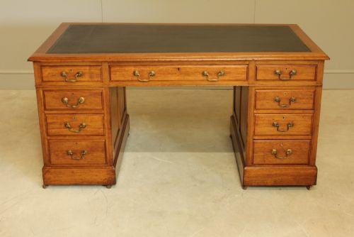 Early 20th Century Mahogany Banker's Desk