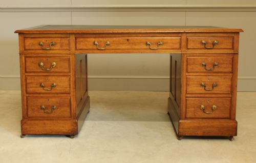 fig 1. Early 20th Century Mahogany Banker's Desk