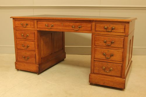 fig 3. Early 20th Century Mahogany Banker's Desk