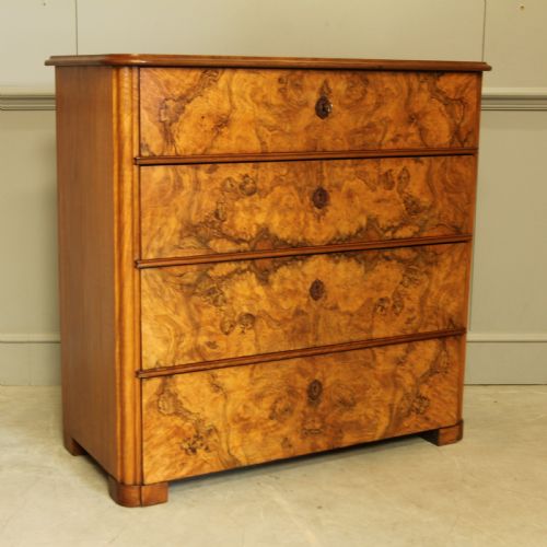 fig 2. Swedish Burr Walnut Chest of Drawers