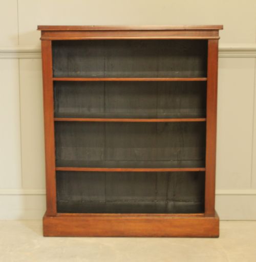 Elegant Victorian Mahogany Open Bookcase