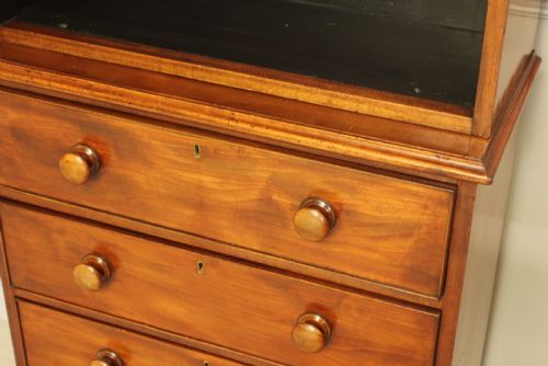 fig 2. Refined Victorian Mahogany Open Bookcase on Chest of Drawers