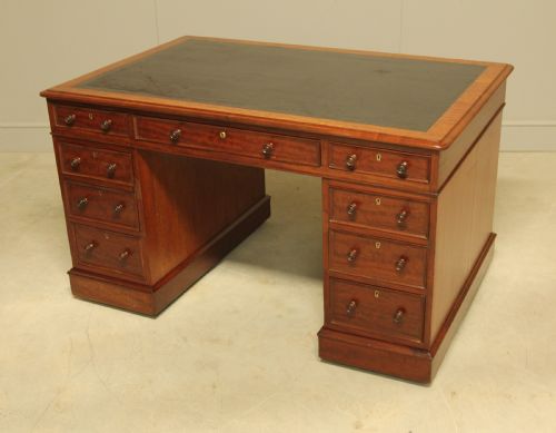 fig 3. Victorian Twin mahogany Pedestal Desk