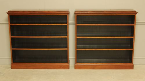 fig 2. Pair of Danish Mahogany Open Bookcases