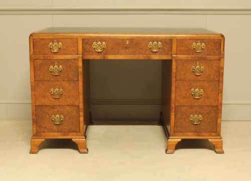 BURR WALNUT WRITING DESK - ADDITIONAL PHOTO 5