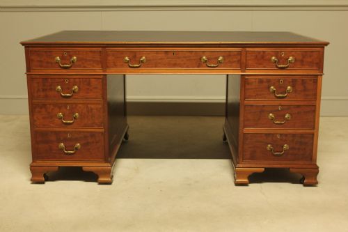 fig 1. Early 20th Century Mahogany Banker’s Partners Desk