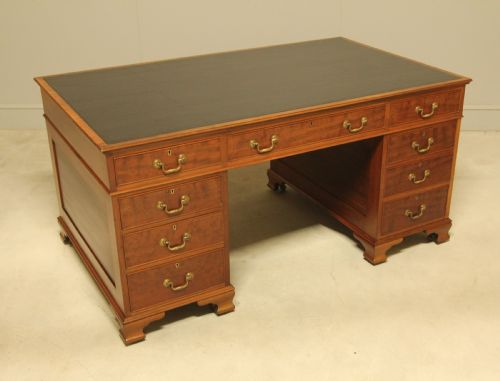 fig 2. Early 20th Century Mahogany Banker’s Partners Desk