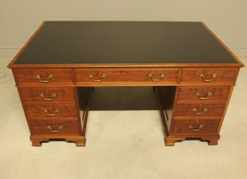fig 3. Early 20th Century Mahogany Banker’s Partners Desk