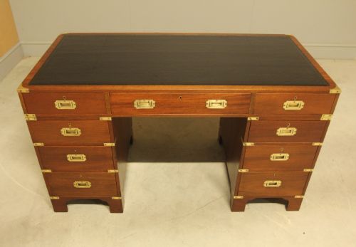 fig 1. mahogany military desk from the early 20th century
