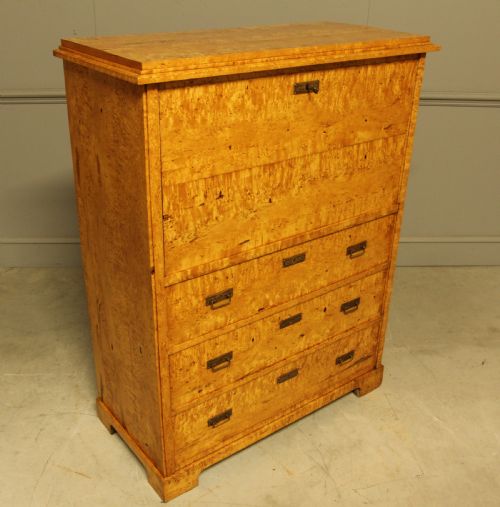 19THCENTURY SWEDISH MASUR BIRCH SECRETAIRE - ADDITIONAL PHOTO 6