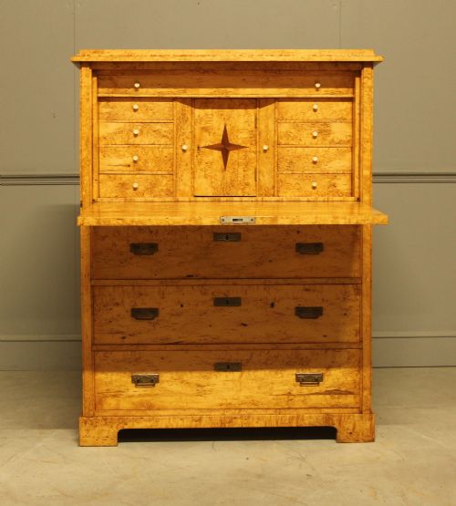 19THCENTURY SWEDISH MASUR BIRCH SECRETAIRE - ADDITIONAL PHOTO 9