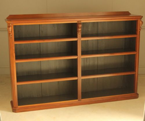 A GOOD QUALITY VICTORIAN MAHOGANY OPEN BOOKCASE - ADDITIONAL PHOTO 2