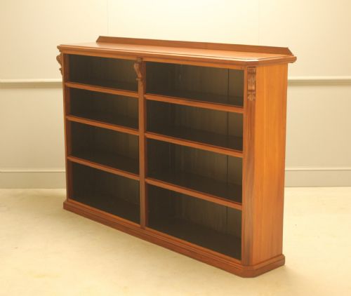 A GOOD QUALITY VICTORIAN MAHOGANY OPEN BOOKCASE - ADDITIONAL PHOTO 5