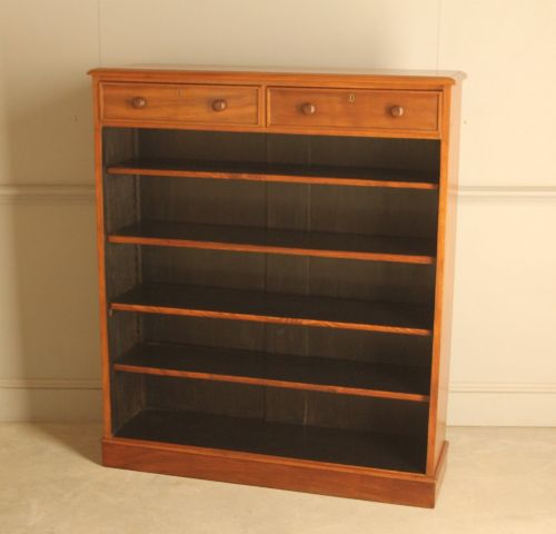 A HANDSOME 19THCENTURY MAHOGANY TALL OPEN BOOKCASE - ADDITIONAL PHOTO 1
