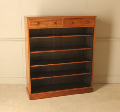 A HANDSOME 19THCENTURY MAHOGANY TALL OPEN BOOKCASE - ADDITIONAL PHOTO 2