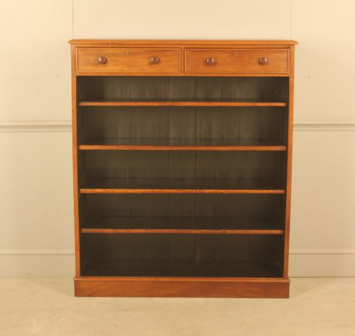 A HANDSOME 19THCENTURY MAHOGANY TALL OPEN BOOKCASE - ADDITIONAL PHOTO 3