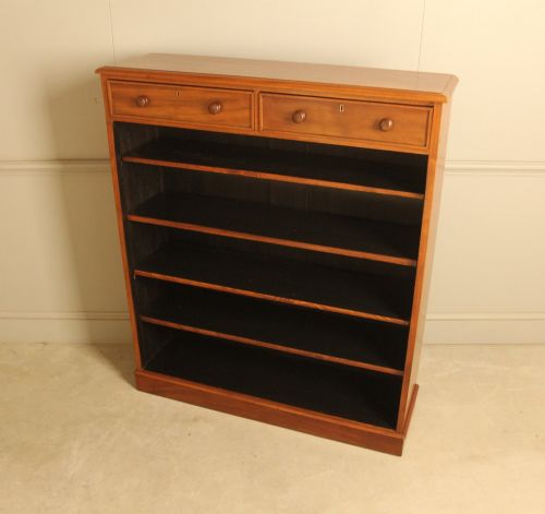 A HANDSOME 19THCENTURY MAHOGANY TALL OPEN BOOKCASE - ADDITIONAL PHOTO 5