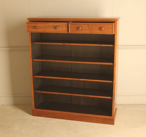 A HANDSOME 19THCENTURY MAHOGANY TALL OPEN BOOKCASE - ADDITIONAL PHOTO 6